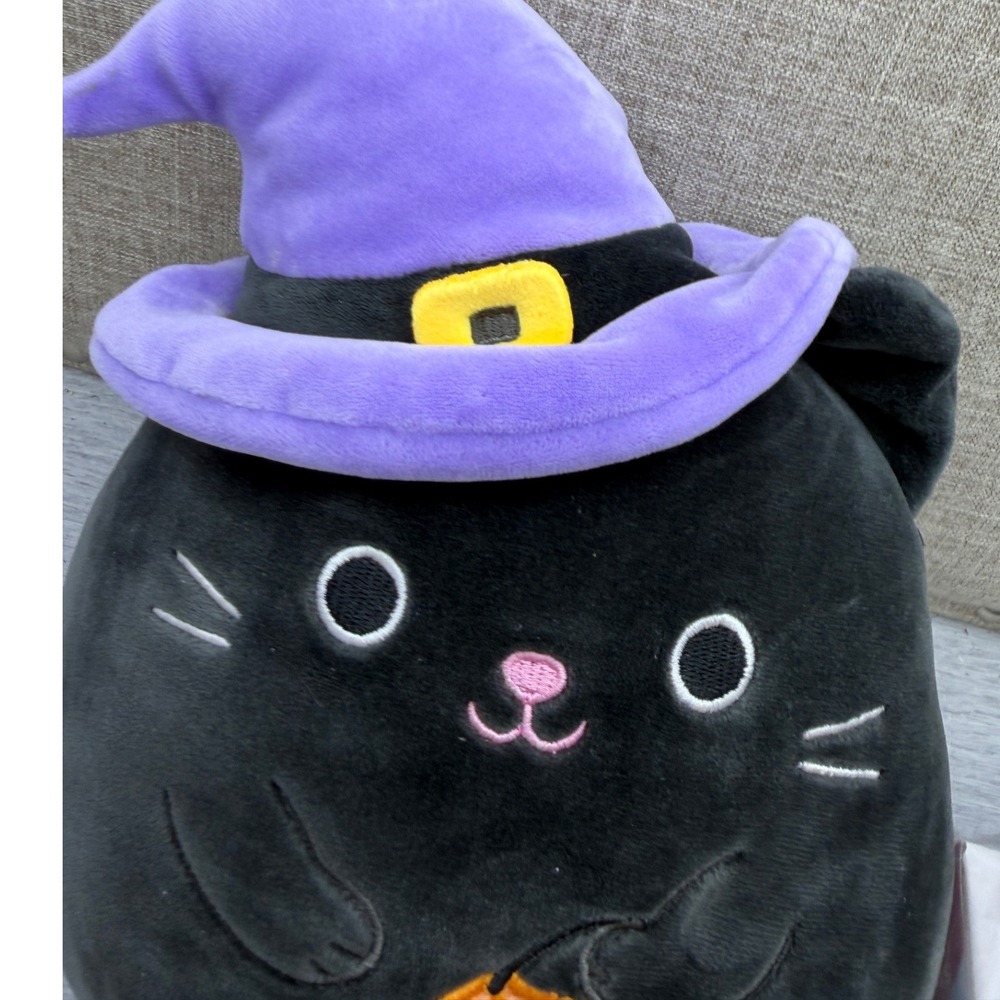 Squishmallows Halloween Calio Black Cat Purple Witch Hat Pumpkin Limited Edition
